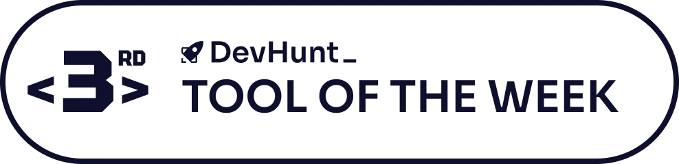 DevHunt Third Position Badge